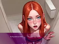 Curvy wife got drilled by stranger in public toilet hentai scene