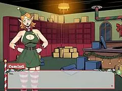 hey, check out claus secret xmas hentai game where mrs santa teases with her underskirt anal plug