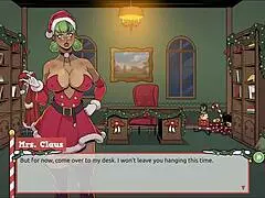 hey, check out claus secret xmas hentai game where mrs santa teases with her underskirt anal plug