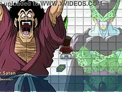 bulma's adventure where mr satan watches his agent miss piiza pizza get gangbanged at the cell games