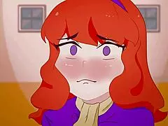 Red-Haired Daphne Strips Boldly In Toilet