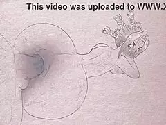 Animation on paper with pens and pencils