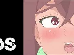 Stedmommys kæmpe tegnet fisse løber over i hentai-parodi