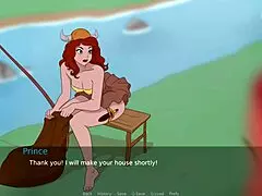 Play cute hentai game with cumshot creampie action