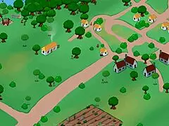 Play cute hentai game with cumshot creampie action