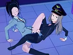 i’m obsessed with yao momo and camie utsushimi banging in heroin costumes from my hero academia.