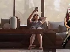 Ms. Denvers, sexy gamergirl, gets wild playing a naughty porn game!