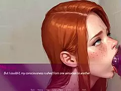 my redhead wife goes hard with deepthroat in 3d hentai. mila ai rocks online animated porn!