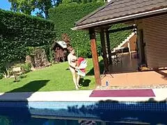 Huge Tits Latina Milf ANALIZED Hard By Pool Boy!