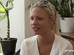 Gabi's naughty charm shines with toys and fingering in Europe.