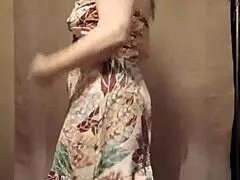 French slave F performs a sexy striptease with teasing moves