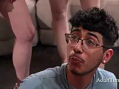 Lucky Pervert Bangs 5 Hot Milfs in Wild Gangbang