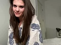 Stepson catches stepmother with milky boobs in bedroom scandal