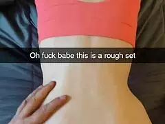 cheating yoga milf bangs fitness instructor, gets creampied on snapchat