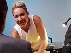 This powerful nympho MILF bangs cops hard during intense interrogation scene.