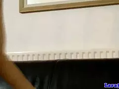 British Milf in Lingerie Strapon-Fucks Busty Euro Patient in Hospital