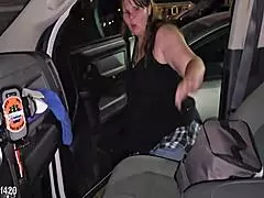 big milf tits displayed after the concert event