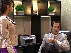 Slutty Secretary in Heels Takes Monster Cock with Gaping Anal and Cumshot