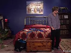 Ever seen a young dude roughly bang a tied busty milf in wild action?