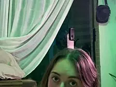 sister-in-law gets messy with milk in amateur setting