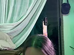 sister-in-law gets messy with milk in amateur setting