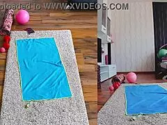 Hot sweaty naked yoga with dual cam, click for steamy action! 🔥