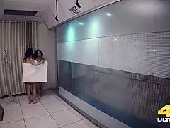 Just chilling in the sauna, watching Gaúcho bang hot Brazilian chicks.