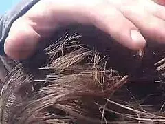 Amateur couple does blowjob and doggy style with cum in mouth outdoors