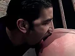 oh wow, redhead endures intense rope bondage training, bound spanking, and master's mouth fucking in part one!