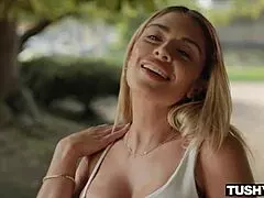 Fit blonde milf bends over for intense anal stretching fun