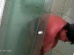 Hidden Camera Catches Naughty Chubby Stepmom Bathing With Big Tits Exposed