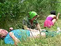 Grandparents Find Nymphomaniac Brunette For Bent Over Oral At Picnic