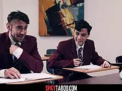 Busty mature teacher Dee Williams gets overwhelmed by four eager students in a wild gangbang.