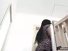 young mature woman and her boyfriend's friend having a threesome with big cocks