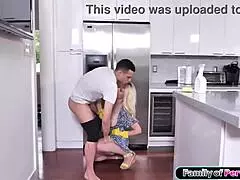 On your knees now, stepmommy! Suck me off hard!