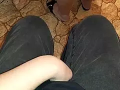 Risky move as I masturbate near stepmom in the kitchen without her noticing.