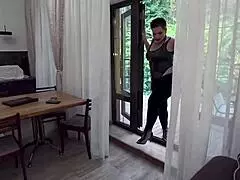 Stepmom dominates stepson with rough anal and cum in mouth