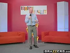 brazzers game night turns into pornstars nicole aniston and peta jensen fucking