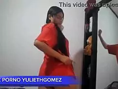 Latina college girl in bunny uniform gets intense oral sex!