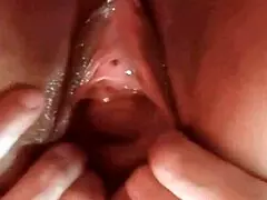 man, this huge gaping cunt gets stretched by fingers and hands