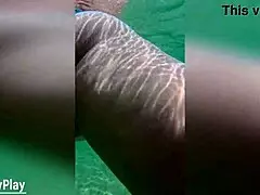 multiple creampie underwater with cum dripping inside