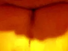 Couple watches live sex in the swing cabin, getting turned on by the big cock action.