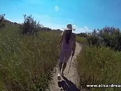 I'm thrilled flashing naked under my see-through dress outdoors