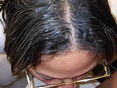 親友の母にパンティでオナニーしてるのを見られてフェラされる