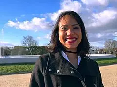 Christina, petite French milf, goes wild in her first sexy video