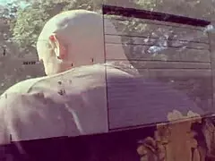 hey, horny wife with big tits banged by stranger outdoors!