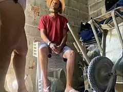 Young woman rents a small room in São Paulo and offers her body to the owner because she's broke, leading to intense sex with cum on her big ass.