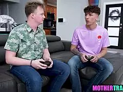 on valentine's day, stepmom and stepson dive into a taboo foursome with old and young.