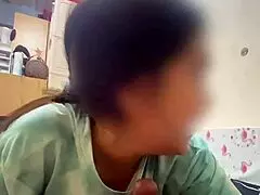 Madrastra Culona Latina Zorra Kneels And Sucks With Passion Until I Cum In Her Mouth