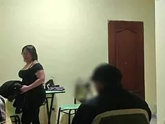 Holy shit, this mature brit in stockings gets banged and sucks big tits!